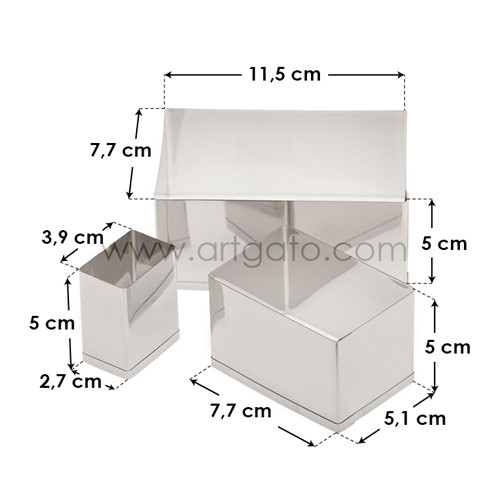 Emporte-pièce petit réctangle - Découpoir en forme de rectangle.