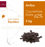 Couverture Pastilles Chocolat Arriba Équateur Noir 62%