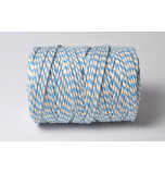Cordelette Baker's Twine | Bicolore Bleu Azur et Blanc - Echeveau 10 m