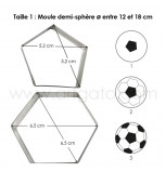 DECOUPOIRS MODELAGE | Ballon de Football (Hexagone et Pentagone) pour Moule 15 cm - en Fer Blanc
