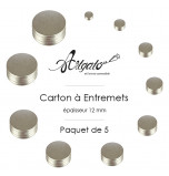 Cartons à Entremets | Argent - Ronds 12 mm d'épaisseur - Par 5