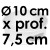 Moule à Gâteau Rond - Ø 10 cm x Prof. 7,5 cm