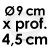 Moule à Gâteau Demi-Sphère - Ø 8,8 cm x Prof. 4,4 cm