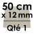 1 Carton à Entremets | Argent - Carré 12 mm / 50 cm Côté