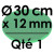 1 Carton à Entremets | Vert - Rond 12 mm / 30 cm Ø