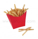 6 French Fry Boxes - Vintage-Style Red