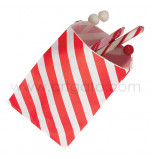 12 Party Favour Bags | Striped Red