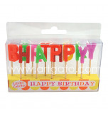 Birthday Candles - Letters | HAPPY BIRTHDAY -  2,5 cm High, Rainbow