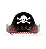 6 Pirates Party Hats 