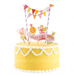 Cake Decorating Set | Make a Wish - 5 Cake Toppers and mini Flag Bunting