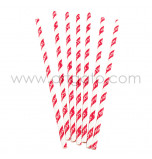 25 Paper Straws| HAPPY BIRTHDAY Red