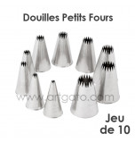 10-Piece Pastry Tip/Tubes | French Star/Petits-Fours Ø 4 à 18 mm