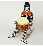 Cupcake Holders Meri Meri® | Halloween Skeleton - 8 Cupcake Holders