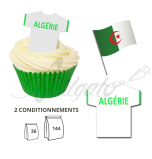 Wafer Toppers | Football T-Shirts 43 x 45 mm - Team Algeria