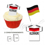 Wafer Toppers | Football T-Shirts 43 x 45 mm - Team Germany
