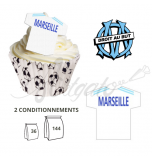 Wafer Toppers | Football T-Shirts 43 x 45 mm - FC Olympique de Marseille / OM