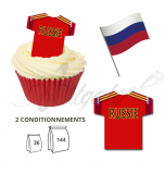 Wafer Toppers | Football T-Shirts 43 x 45 mm - Team Russia