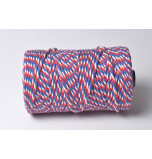 Chunky Baker's Twine | Tri-colour Blue White Red - 10 m Spool
