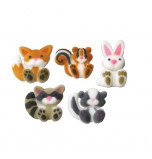 Sugar Decorations | Woodland Animal 25 and 35 mm - 30 pieces, 5 Designs