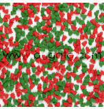 Sugar Confetti | Red and Green Christmas Trees - 240 g Jar