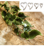 SUGAR FLOWER CUTTERS | Heart Leaf, Set of 6 Sizes - Tinplate