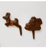 CHOCOLATE MOULD, 30 x 40 cm | Chocopicks Santa on Sleigh with Reindeer - Pack of 5
