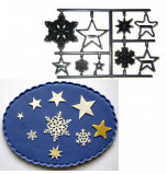 Patchwork Cutters® EMBOSSING CUTTER | Snowflakes and Stars
