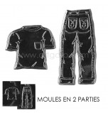 CHOCOLATE (Candy) MOULD | Jeans and T-Shirt 3D (2 Moulds) 