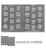 CHOCOLATE (Candy) MOULD | Greek Letters (2 Moulds) 