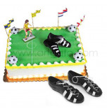 Cake Decoration | Soccer Shoes - 1 pair, plastic