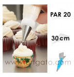 Soft Disposable Piping Bags - Polyethylene | 30 cm - Pack of 20